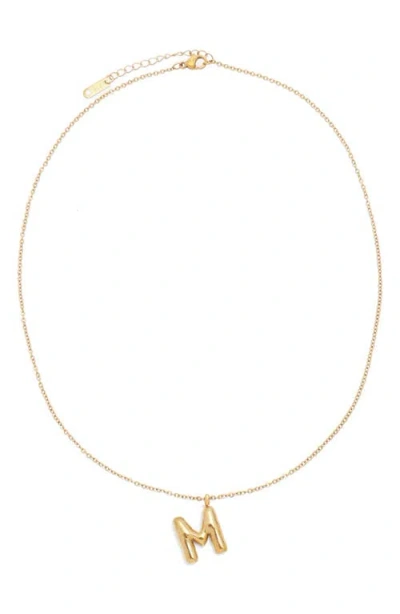 Petit Moments Bubble Initial Necklace In Gold - M