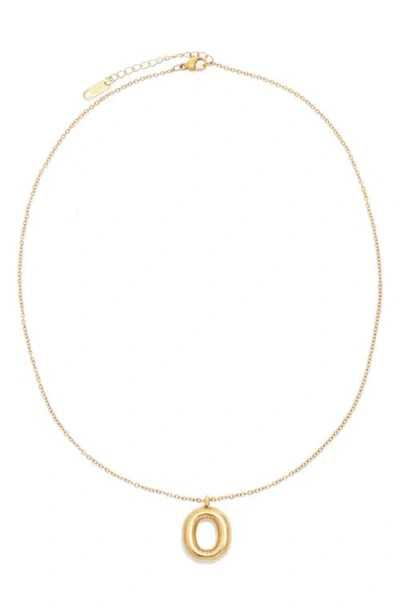 Petit Moments Bubble Initial Necklace In Gold - O
