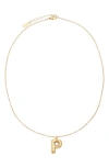 Petit Moments Bubble Initial Necklace In Gold - P
