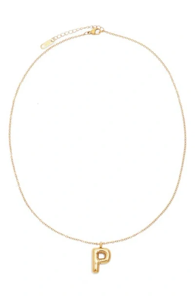 Petit Moments Bubble Initial Necklace In Gold - P