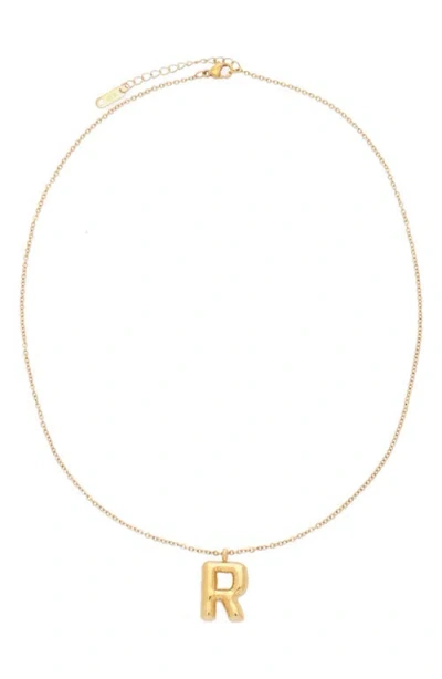 Petit Moments Bubble Initial Necklace In Gold - R