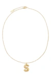 Petit Moments Bubble Initial Necklace In Gold - S