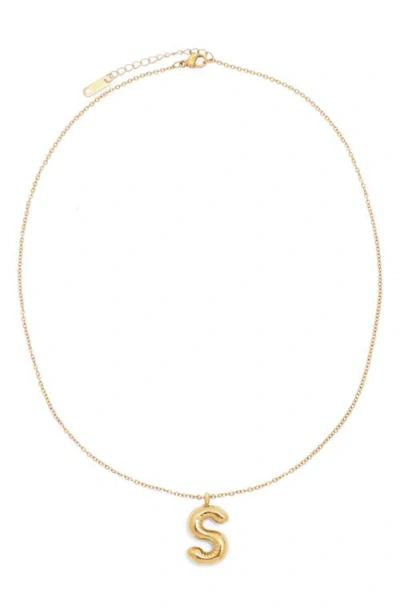 Petit Moments Bubble Initial Necklace In Gold - S