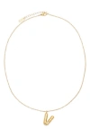 Petit Moments Bubble Initial Necklace In Gold - V