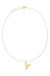Petit Moments Bubble Initial Necklace In Gold - Y