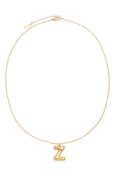 Petit Moments Bubble Initial Necklace In Gold - Z