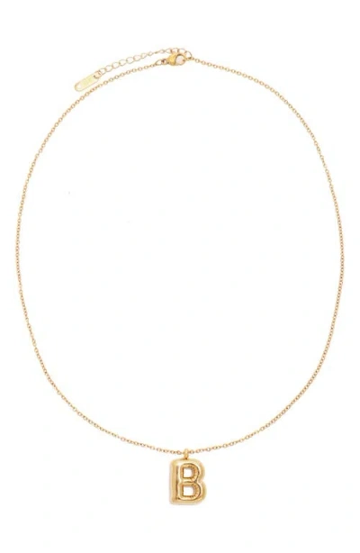 Petit Moments Bubble Initial Necklace In Gold -b