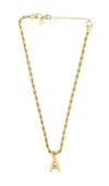 Petit Moments Bubble Initial Rope Necklace In Gold