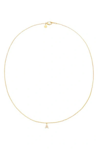 Petit Moments Call Me By Your Name Initial Pendant Necklace In Gold - A