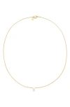 Petit Moments Call Me By Your Name Initial Pendant Necklace In Gold - E