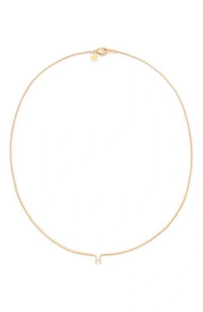 Petit Moments Call Me By Your Name Initial Pendant Necklace In Gold - H