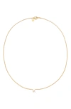 Petit Moments Call Me By Your Name Initial Pendant Necklace In Gold - K