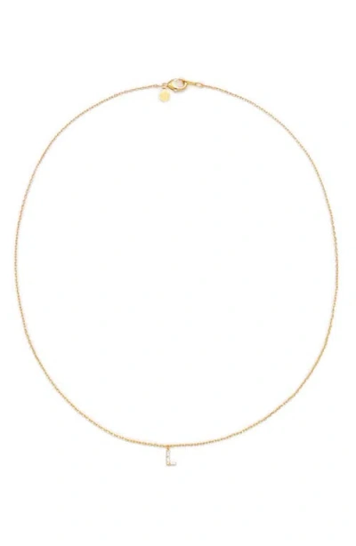 Petit Moments Call Me By Your Name Initial Pendant Necklace In Gold - L