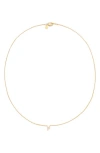 Petit Moments Call Me By Your Name Initial Pendant Necklace In Gold - P