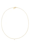 Petit Moments Call Me By Your Name Initial Pendant Necklace In Gold - T