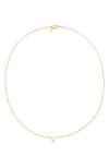 Petit Moments Call Me By Your Name Initial Pendant Necklace In Gold - V