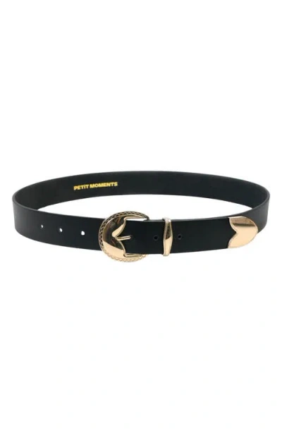 Petit Moments Canyon Faux Leather Belt In Yellow