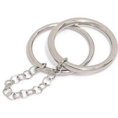 Petit Moments Chain Stacked Ring In Silver