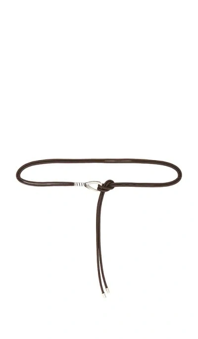 Petit Moments Chrome Tie Belt In Black
