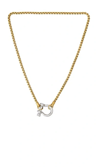Petit Moments Chunky Carabiner Necklace In Gold