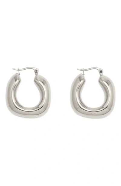 Petit Moments Chunky Hoop Earrings In Silver