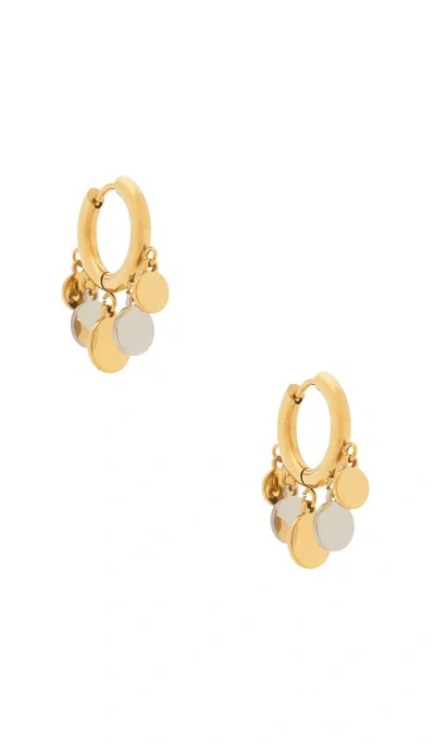 Petit Moments Coin Charm Earrings In Green