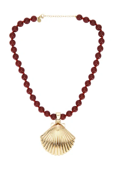 Petit Moments Creek Necklace In Burgundy