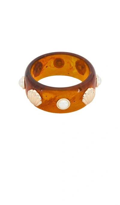 Petit Moments Detailed Resin Cuff In Burgundy