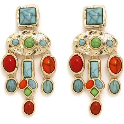 Petit Moments Dusk Statement Drop Earrings In Blue