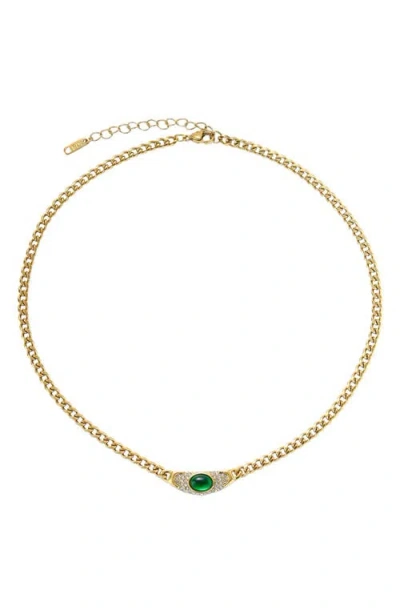 Petit Moments Emerald Pendant Necklace In Gold