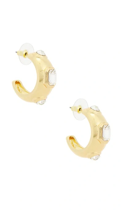 Petit Moments Gardenia Hoop Earrings In Gold