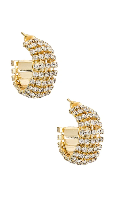 Petit Moments Glitter Hoops In Gold