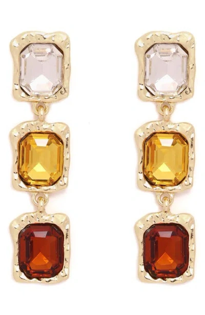 Petit Moments Glow Crystal Drop Earrings In Orange
