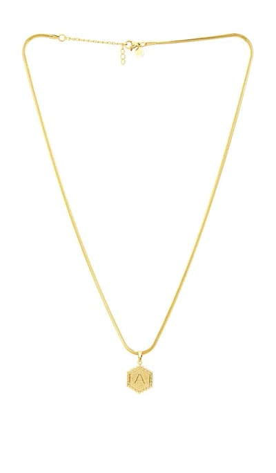 Petit Moments Initial Pendant Necklace In Gold