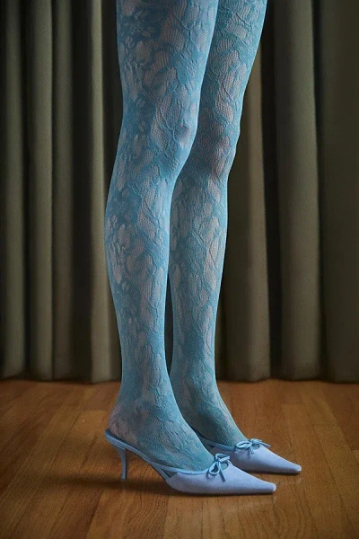Petit Moments Lace Tights In Blue, Women's At Urban Outfitters