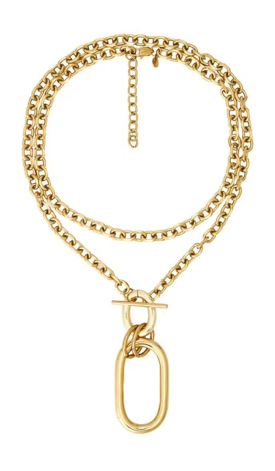 Petit Moments Large Carabiner Necklace In Gray