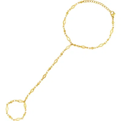 Petit Moments Lolita Hand Chain Bracelet In Gold