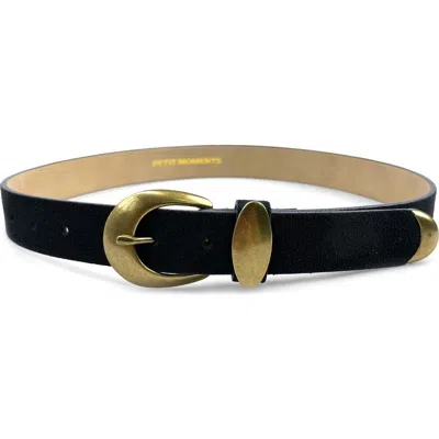 Petit Moments Marfa Leather Belt In Black