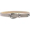 Petit Moments Marisa Leather Belt In Gray