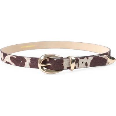 Petit Moments Marissa Faux Calf Hair Belt In Brown