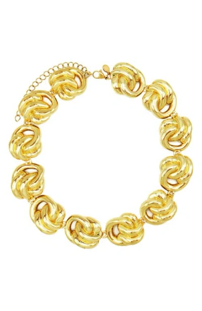 Petit Moments Miami Knot Link Necklace In Gold
