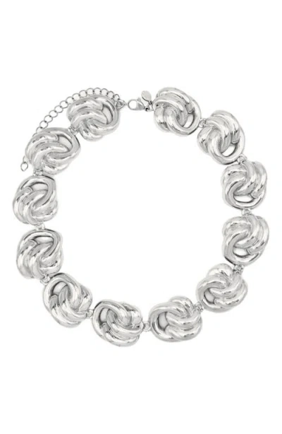 Petit Moments Miami Knot Link Necklace In Silver