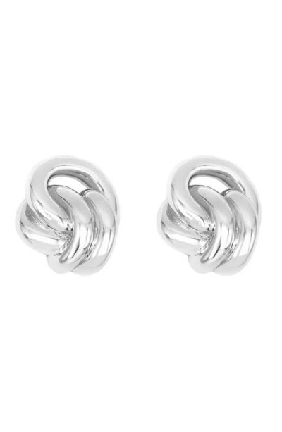 Petit Moments Miami Knot Stud Earrings In Silver