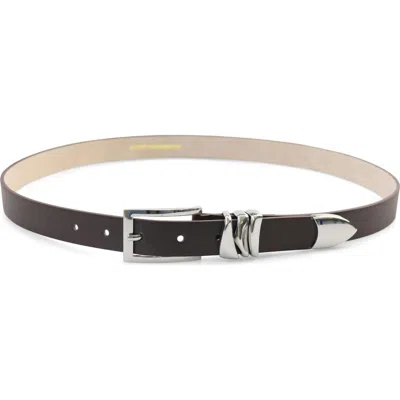 Petit Moments Modern Belt In Chocolate/silver