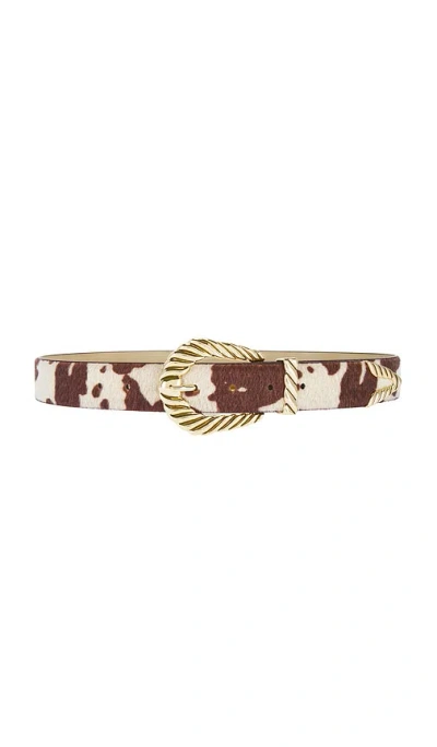 Petit Moments Modern Rodeo Belt In Cow & Gold