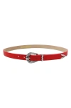 Petit Moments Modern Rodeo Belt In Red/silver