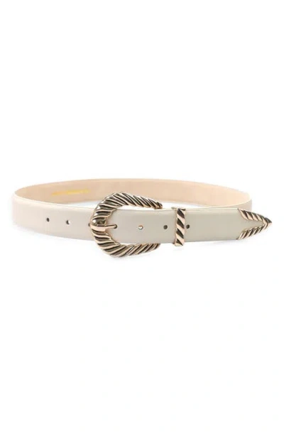 Petit Moments Modern Rodeo Faux Leather Belt In White