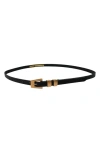 Petit Moments Modern Slim Belt In Black/ Gold