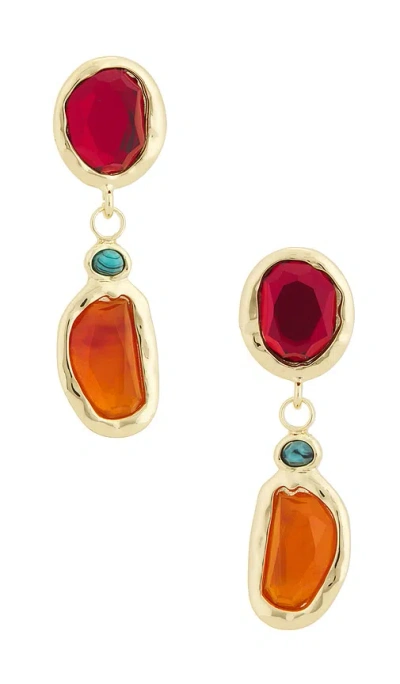 Petit Moments Mosaic Earrings In Gold