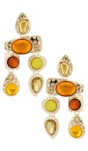 Petit Moments Multi Stone Earrings In Gold